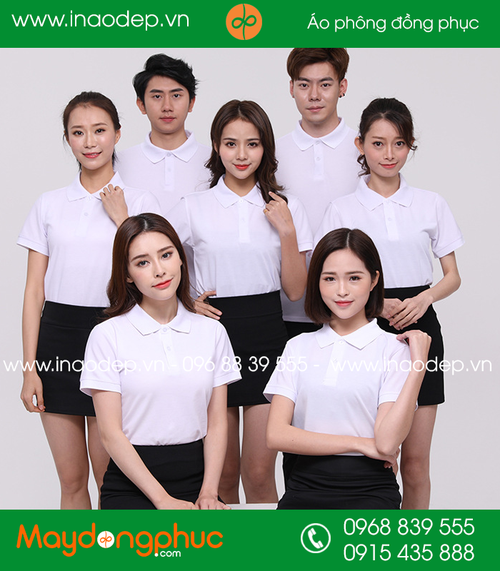 Áo phông đồng phục màu trắng
